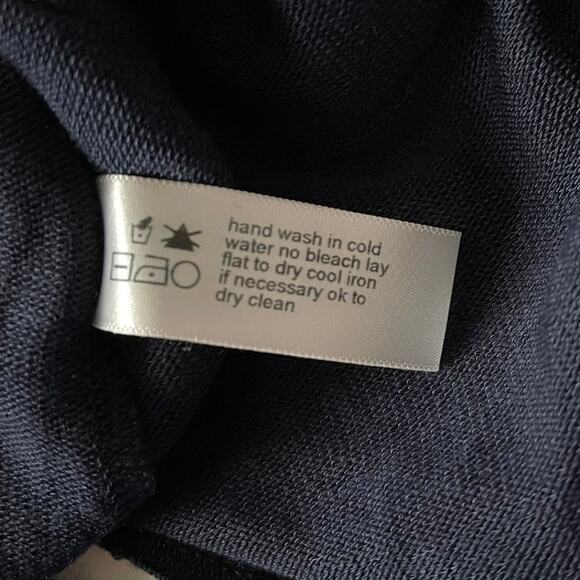 Three Dots Soft Brushed Knit Belted Cardigan in Navy Women's Size M - Picture 8 of 9